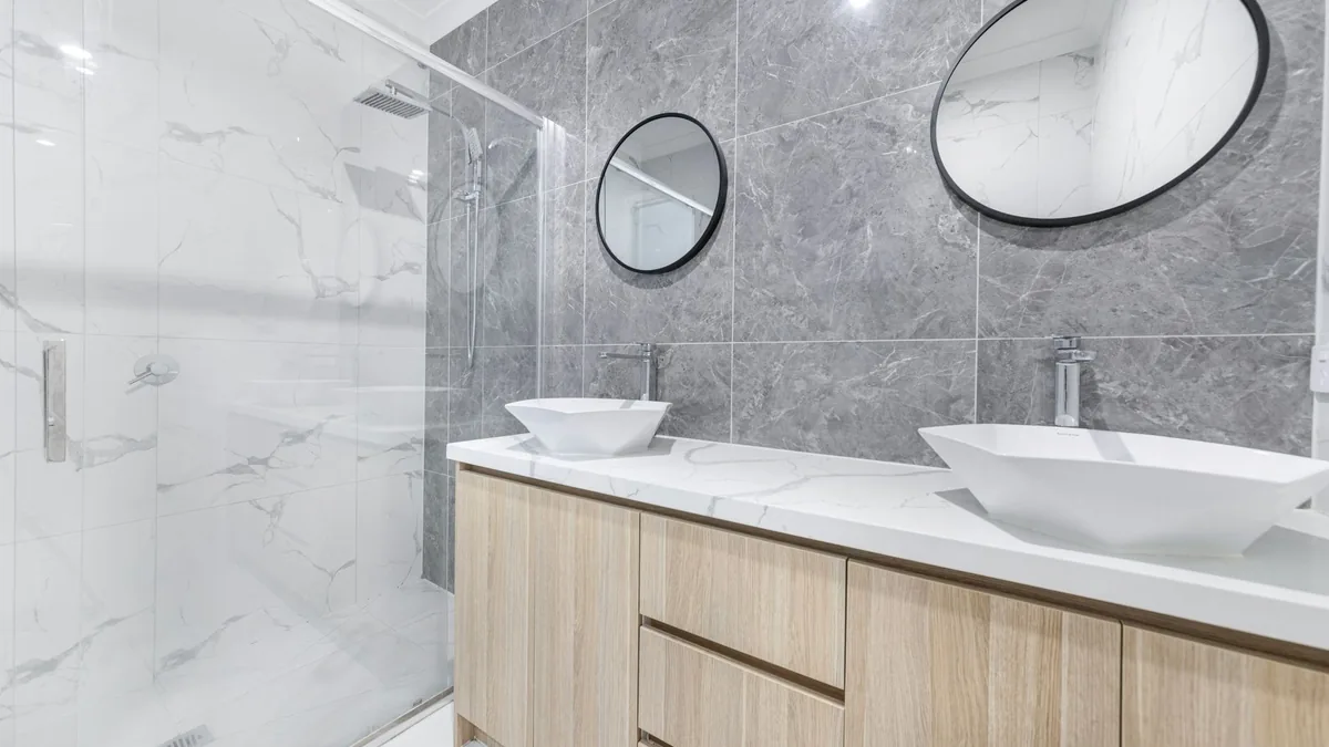 Primary bathroom being remodeled in a Fulshear, TX home